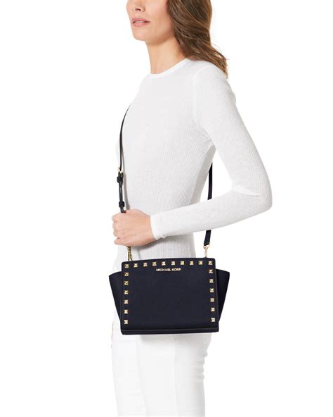 michael kors selma medium crossbody messenger|Michael Kors selma studded.